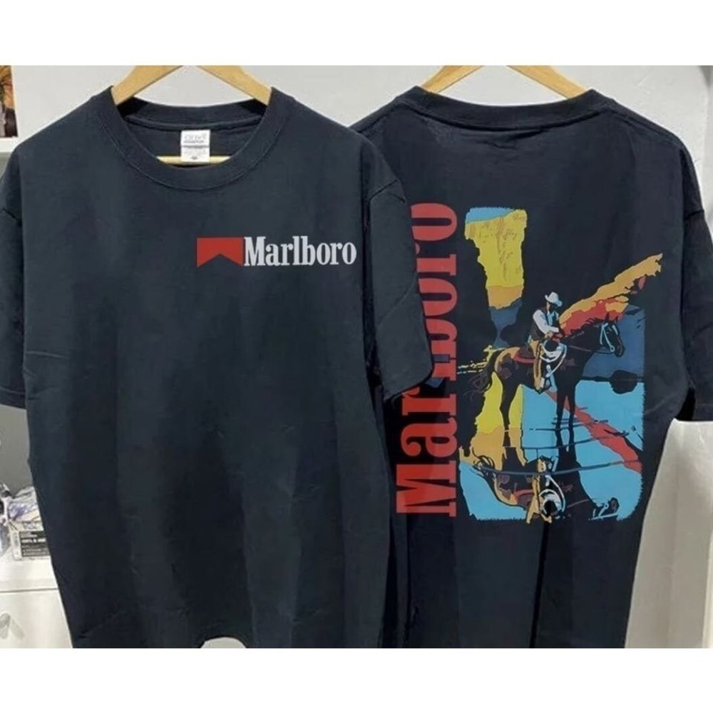 Vintage Marlboro 80S Marlboro Cowboy Tshirt 2 Sided